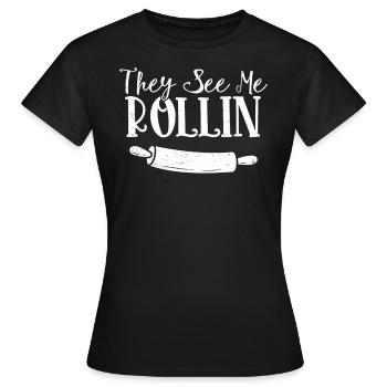Baker - Women's T-Shirt - black - Front - AI Model Female 172 dark (172cm)