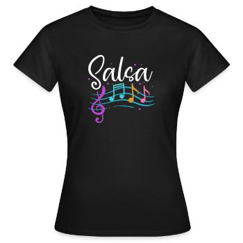 Salsa Dancing Cuba Dance Latino Dance Class Gift - Women's T-Shirt - black - Front - AI Model Female 172 dark (172cm)