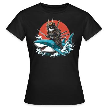 Samurai Ronin Schwertkampf Krieger Geschenk - Frauen T-Shirt - Schwarz - Vorne - AI Model Female 172 dark (172cm)
