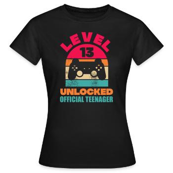 Teenager Teenie Teen Teens Teeny Geschenk - Frauen T-Shirt - Schwarz - Vorne - AI Model Female 172 dark (172cm)