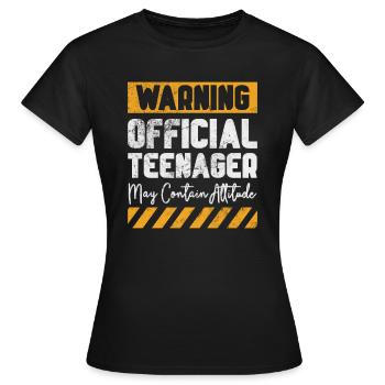 Adolescent - T-shirt Femme - noir - Devant - AI Model Female 172 dark (172cm)