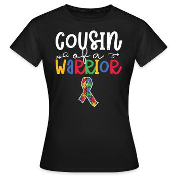 Autisme - T-shirt Femme - noir - Devant - AI Model Female 172 dark (172cm)