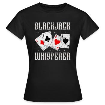 Black Jack Blackjack Kartenspiel Casino Geschenk - Frauen T-Shirt - Schwarz - Vorne - AI Model Female 172 dark (172cm)