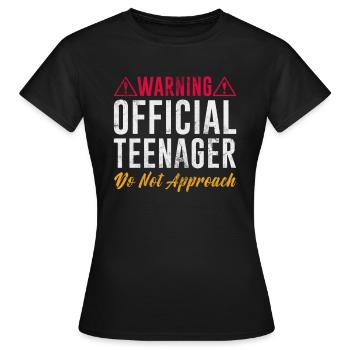 Adolescent - T-shirt Femme - noir - Devant - AI Model Female 172 dark (172cm)