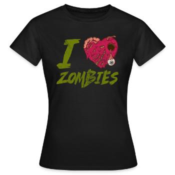 Zombie - Frauen T-Shirt - Schwarz - Vorne - AI Model Female 172 dark (172cm)