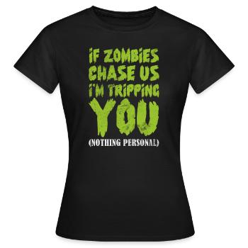 Zombie - Frauen T-Shirt - Schwarz - Vorne - AI Model Female 172 dark (172cm)