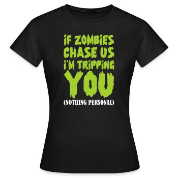 Zombie Zombie Hunter Zombie Apocalypse Gift - Women's T-Shirt - black - Front - AI Model Female 172 dark (172cm)