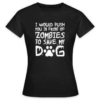 Zombie Zombie Hunter Zombie Apocalypse Cadeau - T-shirt Femme - noir - Devant - AI Model Female 172 dark (172cm)