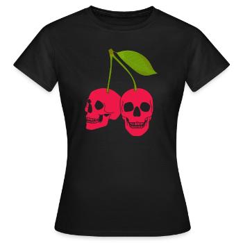 Cerisier Cerisier Fleur de cerisier Fruit Cadeau - T-shirt Femme - noir - Devant - AI Model Female 172 dark (172cm)
