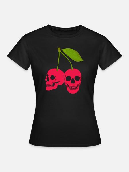 Kirsche Kirschbaum Kirschblüte Frucht Geschenk - Frauen T-Shirt - Schwarz