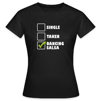 Salsa Dancing Cuba Dance Latino Dance Class Gift - Women's T-Shirt - black - Front - AI Model Female 172 dark (172cm)