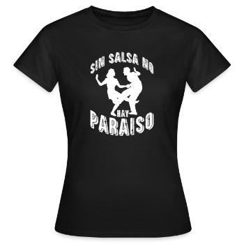 Salsa Dancing Cuba Dance Latino Dance Class Gift - Women's T-Shirt - black - Front - AI Model Female 172 dark (172cm)