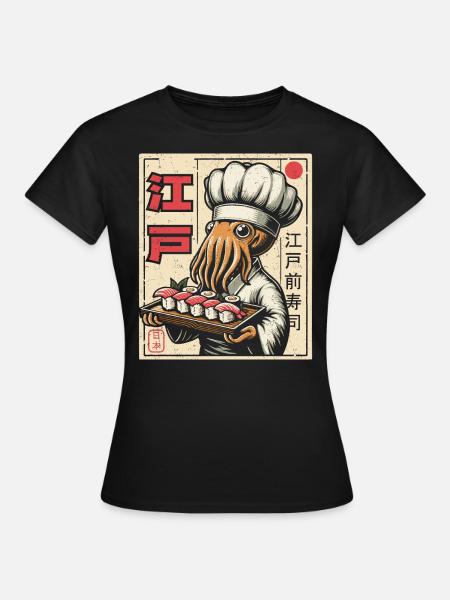 Sushi - Frauen T-Shirt - Schwarz