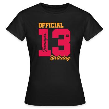 Teenager Teenie Teen Teens Teeny Geschenk - Frauen T-Shirt - Schwarz - Vorne - AI Model Female 172 dark (172cm)