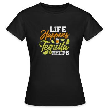 Téquila - T-shirt Femme - noir - Devant - AI Model Female 172 dark (172cm)