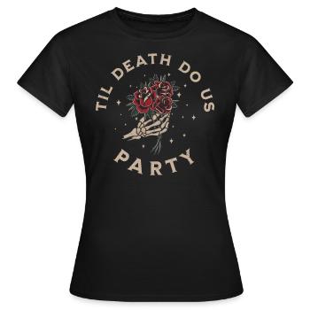 Enterrement de vie de garçon et de garçon - T-shirt Femme - noir - Devant - AI Model Female 172 dark (172cm)