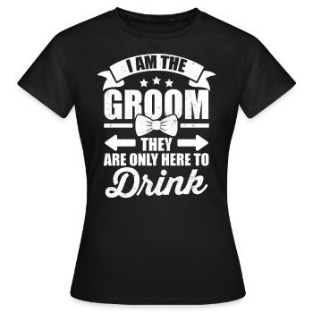 Enterrement de vie de garçon et de garçon - T-shirt Femme - noir - Devant - AI Model Female 172 dark (172cm)