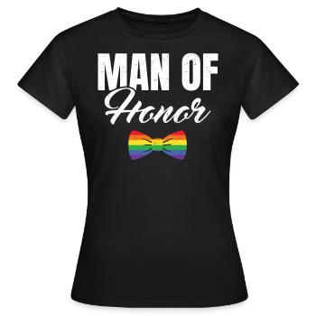 Enterrement de vie de garçon et de garçon - T-shirt Femme - noir - Devant - AI Model Female 172 dark (172cm)