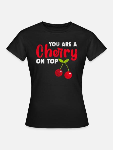 Kirsche - Frauen T-Shirt - Schwarz
