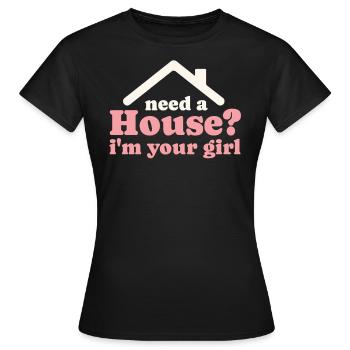 Agent immobilier Agent immobilier Cadeau d’agent immobilier - T-shirt Femme - noir - Devant - AI Model Female 172 dark (172cm)