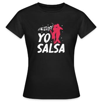 Salsa Dancing Cuba Dance Latino Dance Class Gift - Women's T-Shirt - black - Front - AI Model Female 172 dark (172cm)