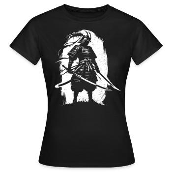 Samouraï - T-shirt Femme - noir - Devant - AI Model Female 172 dark (172cm)