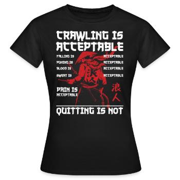 Samurai - Frauen T-Shirt - Schwarz - Vorne - AI Model Female 172 dark (172cm)