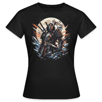 Samurai Ronin Schwertkampf Krieger Geschenk - Frauen T-Shirt - Schwarz - Vorne - AI Model Female 172 dark (172cm)