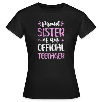 Adolescent - T-shirt Femme - noir - Devant - AI Model Female 172 dark (172cm)