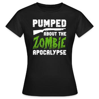 Zombie Zombie Hunter Zombie Apocalypse Gift - Women's T-Shirt - black - Front - AI Model Female 172 dark (172cm)