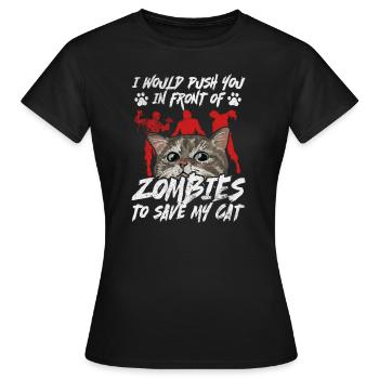 Zombie - Frauen T-Shirt - Schwarz - Vorne - AI Model Female 172 dark (172cm)