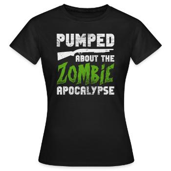 Zombie - Frauen T-Shirt - Schwarz - Vorne - AI Model Female 172 dark (172cm)