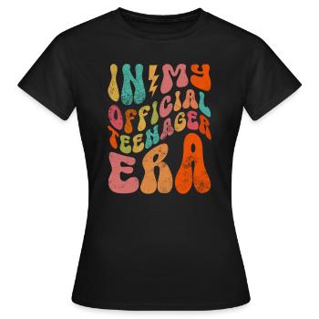 Adolescent - T-shirt Femme - noir - Devant - AI Model Female 172 dark (172cm)