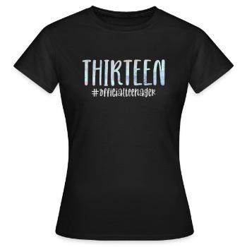 Adolescent - T-shirt Femme - noir - Devant - AI Model Female 172 dark (172cm)