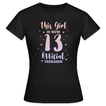 Teenager Teenie Teen Teens Teeny Geschenk - Frauen T-Shirt - Schwarz - Vorne - AI Model Female 172 dark (172cm)