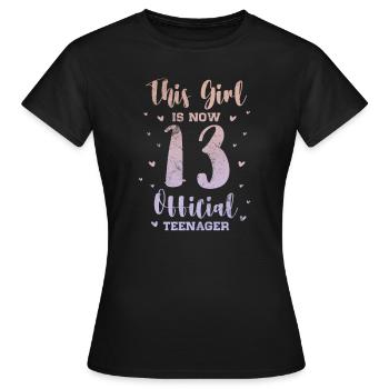 Adolescent - T-shirt Femme - noir - Devant - AI Model Female 172 dark (172cm)