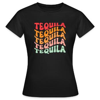 Tequila Sunrise Booze Party Mexique Cadeau - T-shirt Femme - noir - Devant - AI Model Female 172 dark (172cm)