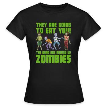 Zombie Zombie Chasseur de Zombie Apocalypse Cadeau - T-shirt Femme - noir - Devant - AI Model Female 172 dark (172cm)