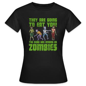 Zombie - Frauen T-Shirt - Schwarz - Vorne - AI Model Female 172 dark (172cm)