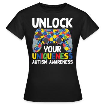 Autismus Awareness Day Autist Geschenk - Frauen T-Shirt - Schwarz - Vorne - AI Model Female 172 dark (172cm)