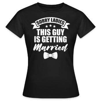 Enterrement de vie de garçon et de garçon - T-shirt Femme - noir - Devant - AI Model Female 172 dark (172cm)