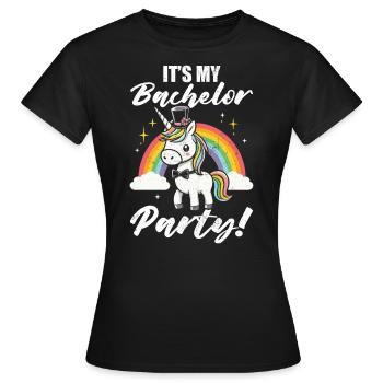 Enterrement de vie de garçon et de garçon - T-shirt Femme - noir - Devant - AI Model Female 172 dark (172cm)