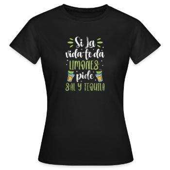 Téquila - T-shirt Femme - noir - Devant - AI Model Female 172 dark (172cm)