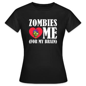 Zombie Zombie-Jäger Zombieapokalypse Geschenk - Frauen T-Shirt - Schwarz - Vorne - AI Model Female 172 dark (172cm)
