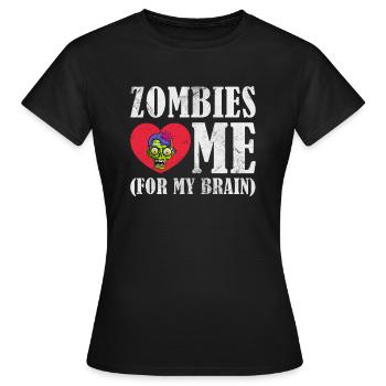 Zombie - Frauen T-Shirt - Schwarz - Vorne - AI Model Female 172 dark (172cm)