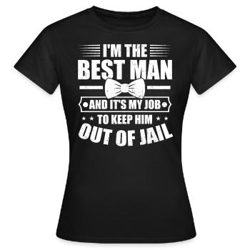 Enterrement de vie de garçon et de garçon - T-shirt Femme - noir - Devant - AI Model Female 172 dark (172cm)