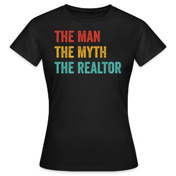 Agent immobilier Agent immobilier Cadeau d’agent immobilier - T-shirt Femme - noir - Devant - AI Model Female 172 dark (172cm)