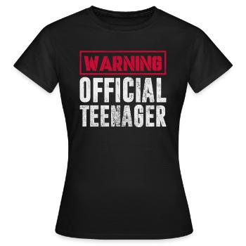 Adolescent - T-shirt Femme - noir - Devant - AI Model Female 172 dark (172cm)