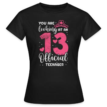 Adolescent - T-shirt Femme - noir - Devant - AI Model Female 172 dark (172cm)