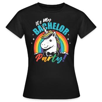 Junggeselle Jungesellenabschied - Frauen T-Shirt - Schwarz - Vorne - AI Model Female 172 dark (172cm)